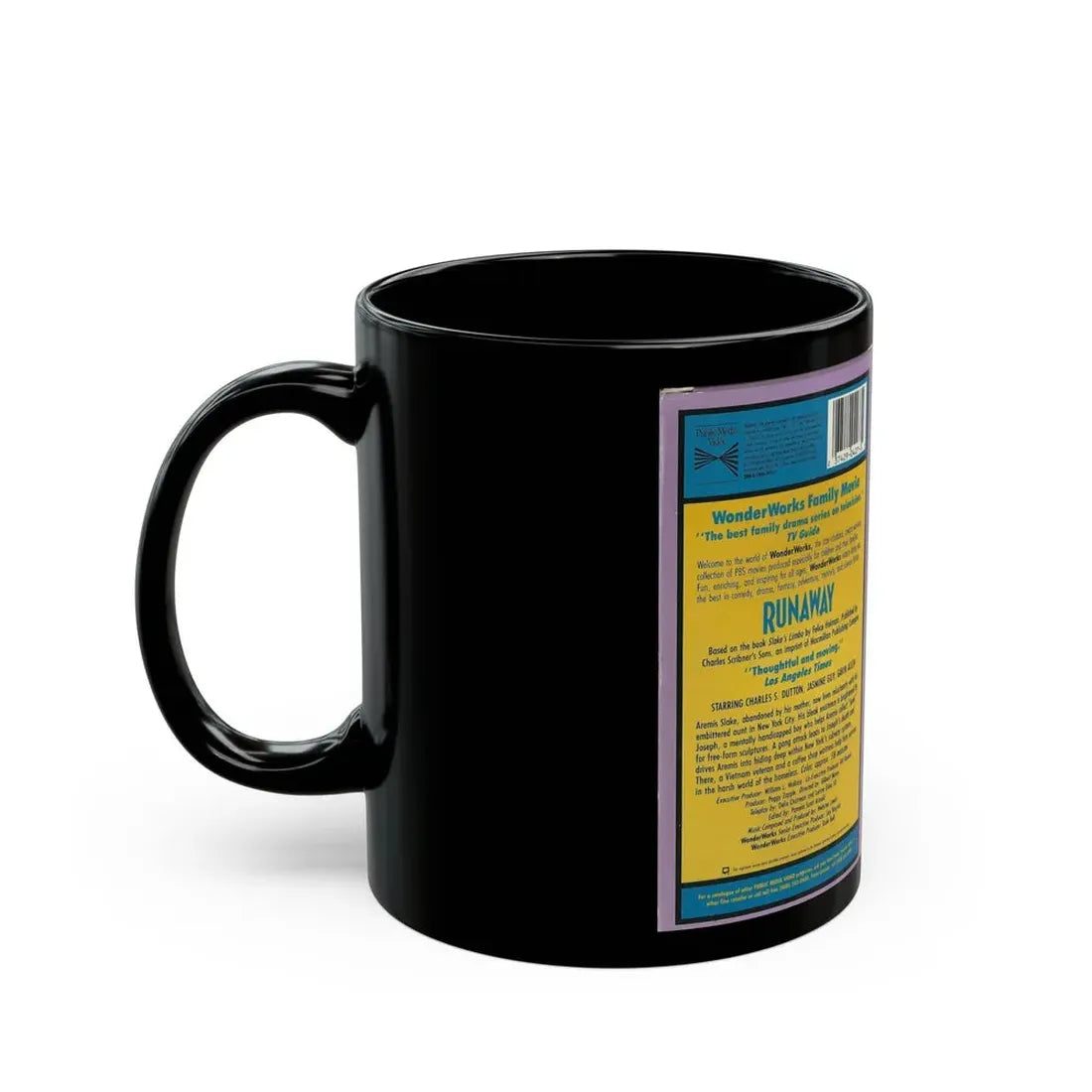 RUNAWAY WONDERWORKS FAMILY MOVIE (VHS COVER) - Black Coffee Mug - Go Mug Yourself