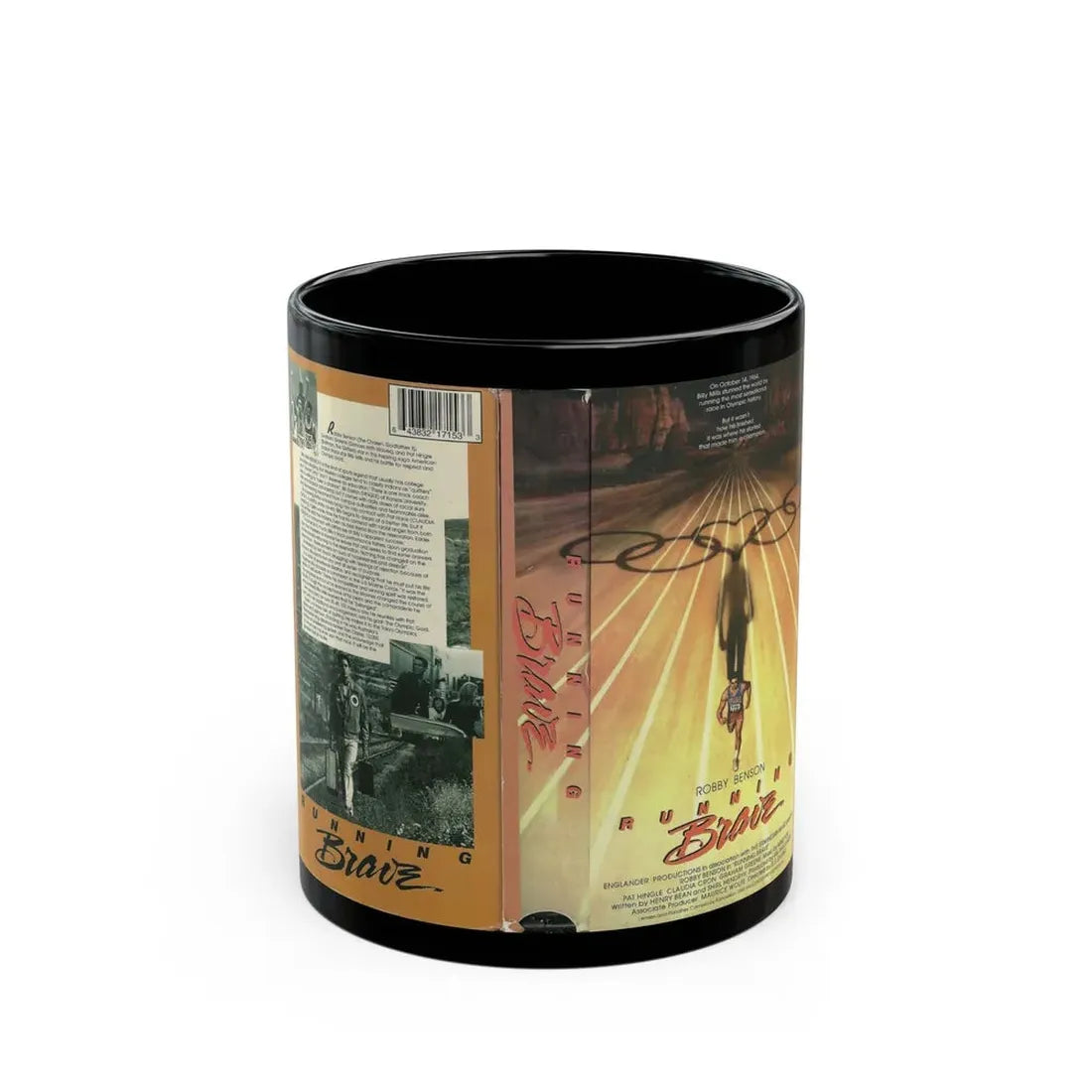 RUNNING BRAVE (VHS COVER) - Black Coffee Mug 11oz - Go Mug Yourself