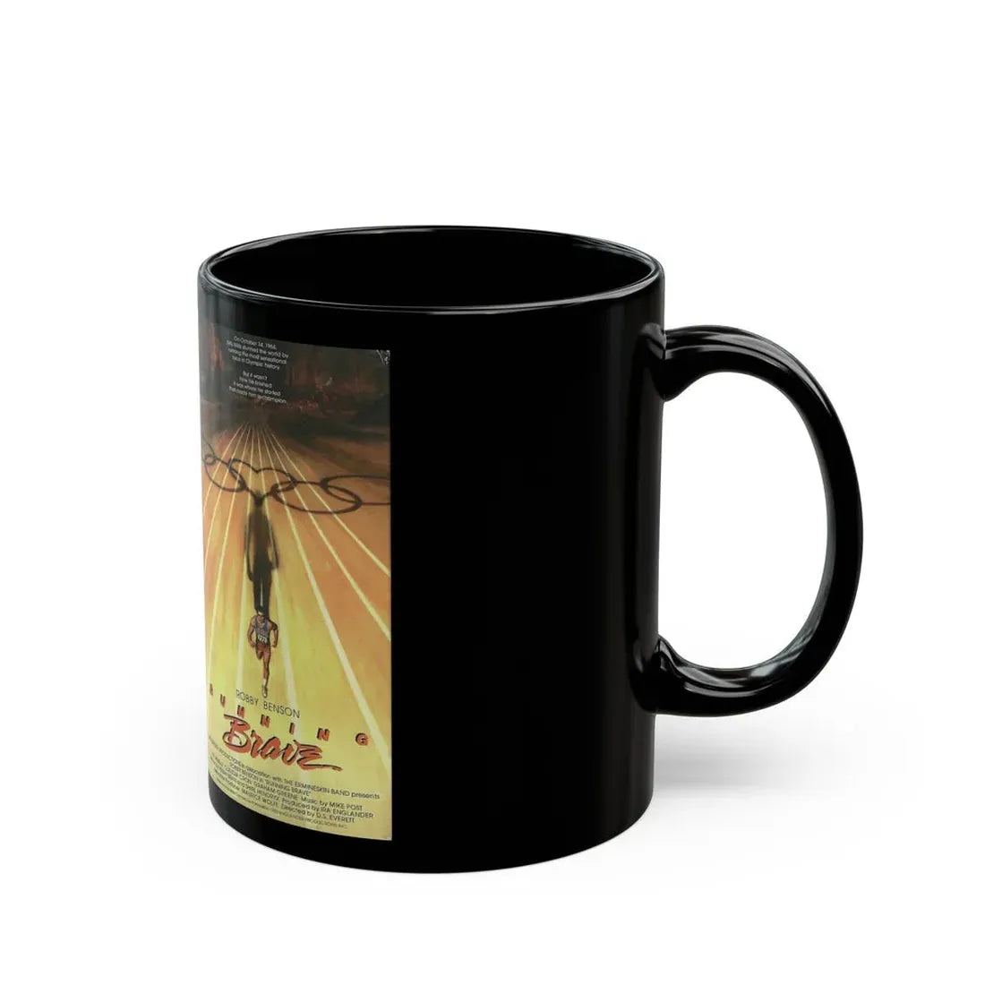 RUNNING BRAVE (VHS COVER) - Black Coffee Mug - Go Mug Yourself