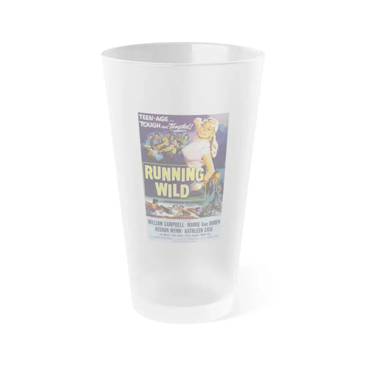 RUNNING WILD 1955 Movie Poster - Frosted Pint Glass 16oz 16oz Frosted - Go Mug Yourself