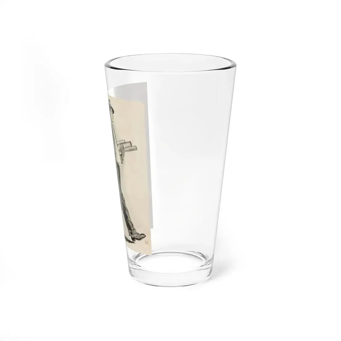 Rushing Man (Magazine Illustration) Pint Glass 16oz - Go Mug Yourself
