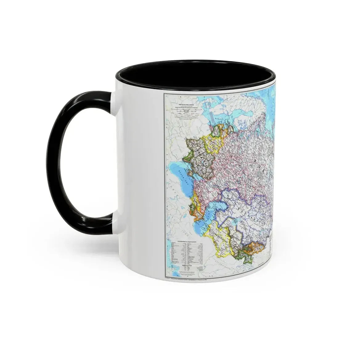 Russia and the Newly Independent Nations (1993) (Map) Accent Coffee Mug - Go Mug Yourself
