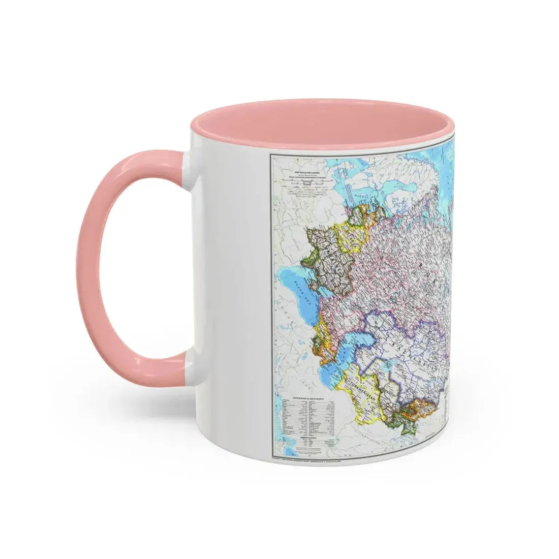 Russia and the Newly Independent Nations (1993) (Map) Accent Coffee Mug - Go Mug Yourself