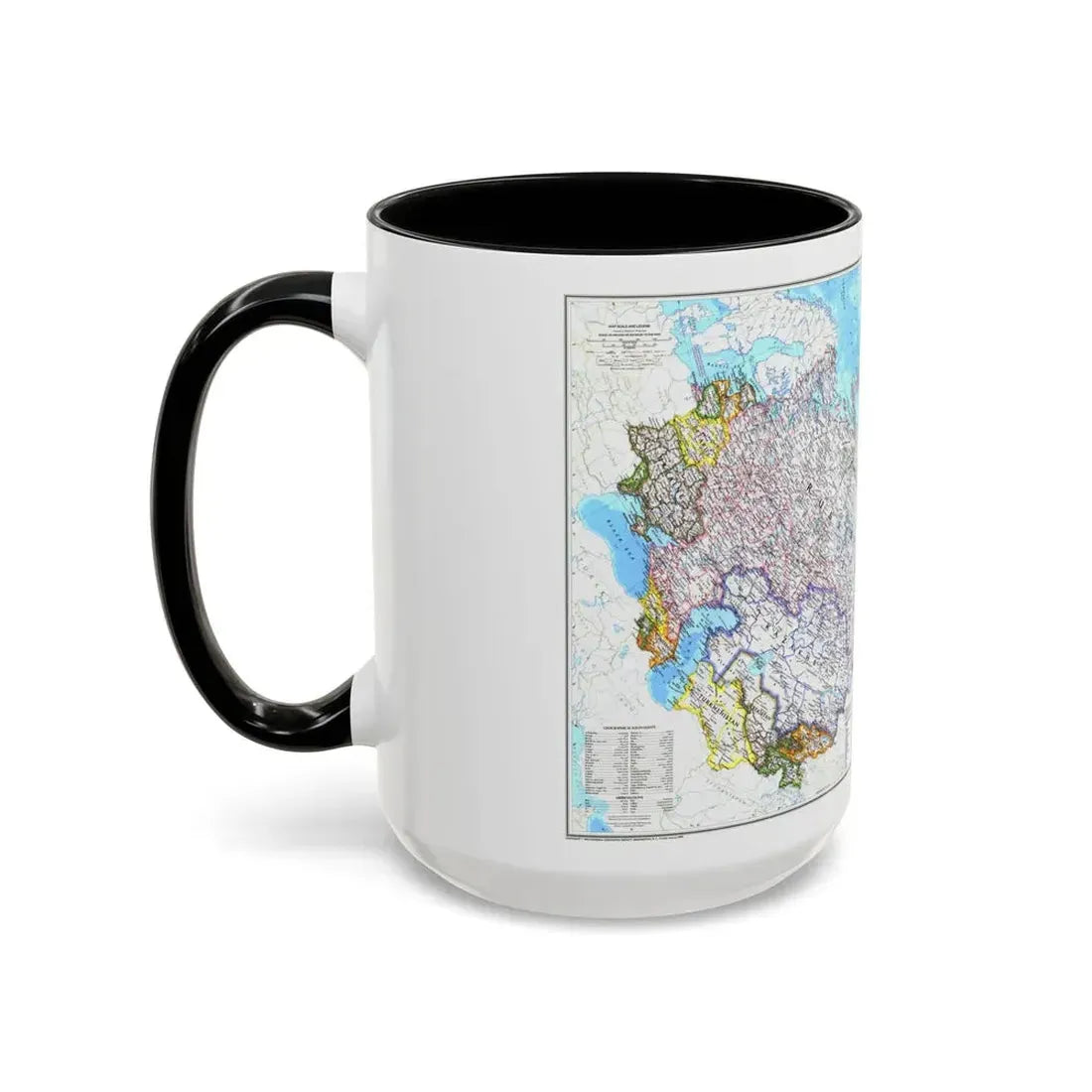 Russia and the Newly Independent Nations (1993) (Map) Accent Coffee Mug - Go Mug Yourself
