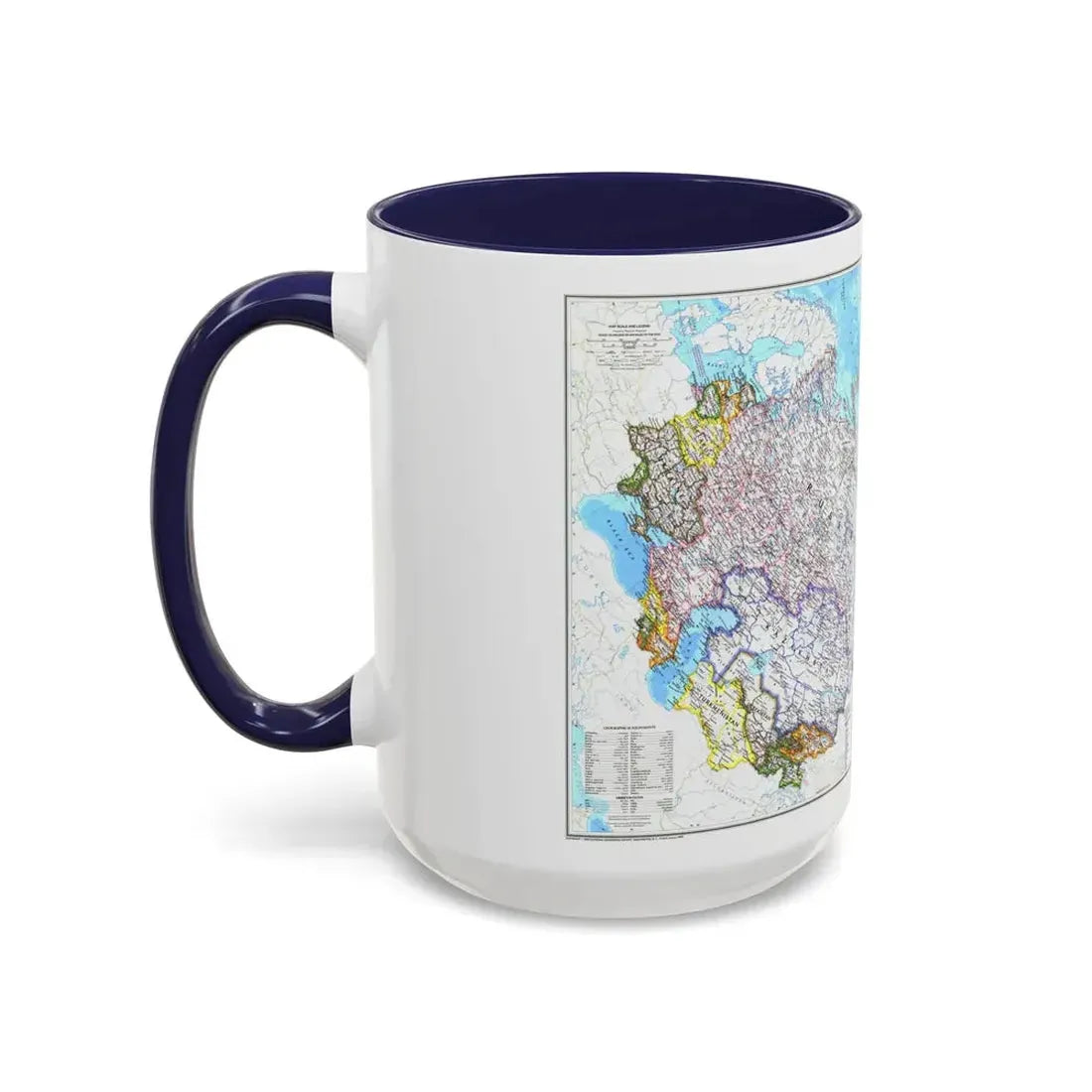 Russia and the Newly Independent Nations (1993) (Map) Accent Coffee Mug - Go Mug Yourself