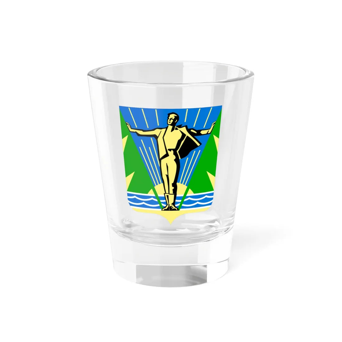 Герб Комсомольска-на-Амуре (Russia) (Coat of Arms) Shot Glass 1.5oz - Go Mug Yourself