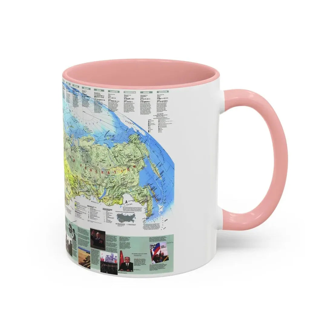 Russia - Communism to Capitalism (1993) (Map) Accent Coffee Mug - Go Mug Yourself