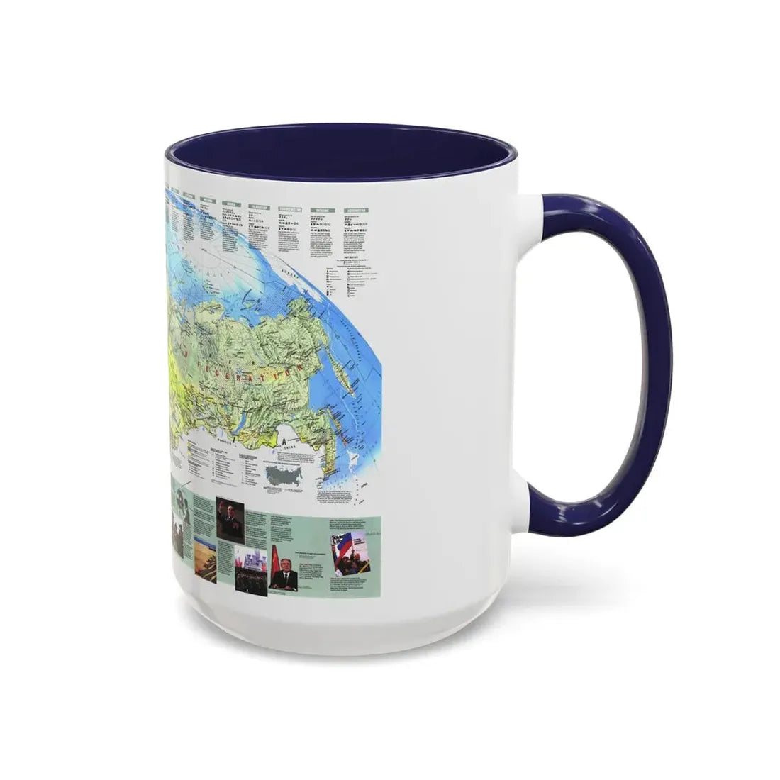 Russia - Communism to Capitalism (1993) (Map) Accent Coffee Mug - Go Mug Yourself