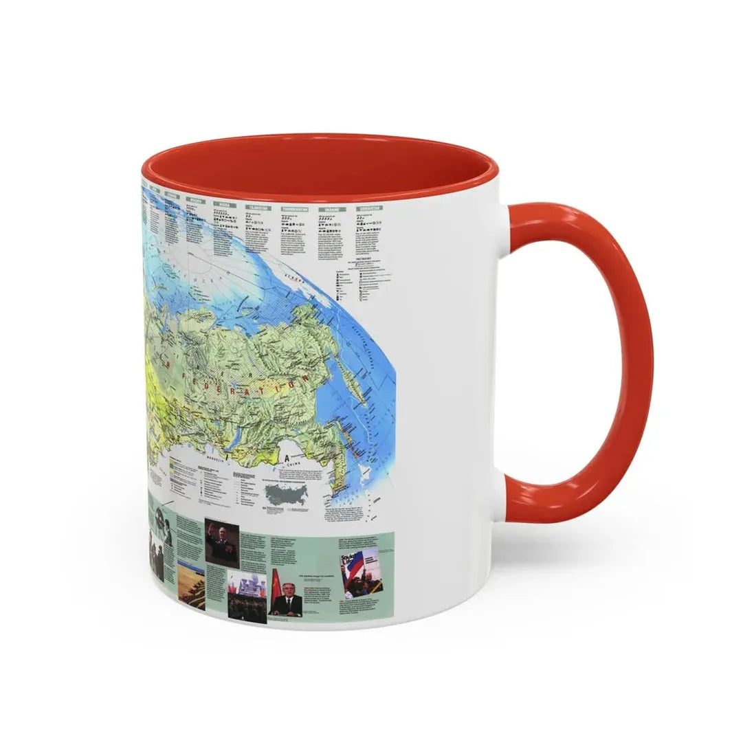 Russia - Communism to Capitalism (1993) (Map) Accent Coffee Mug - Go Mug Yourself