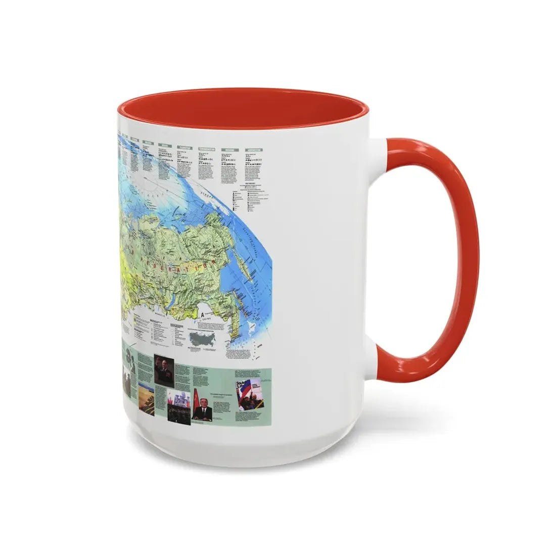 Russia - Communism to Capitalism (1993) (Map) Accent Coffee Mug - Go Mug Yourself