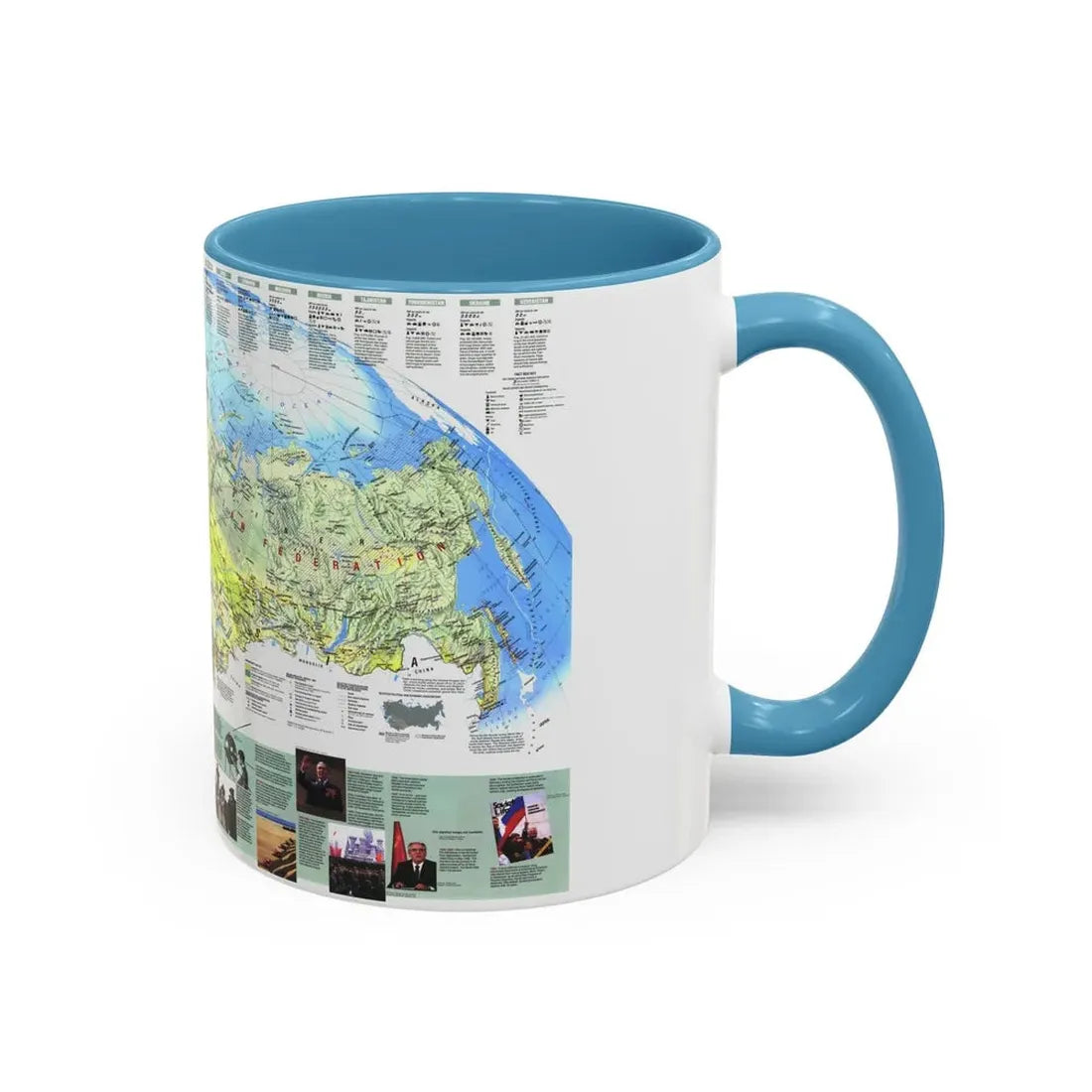 Russia - Communism to Capitalism (1993) (Map) Accent Coffee Mug - Go Mug Yourself