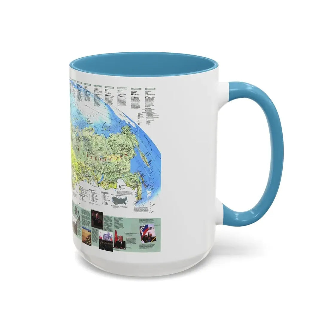 Russia - Communism to Capitalism (1993) (Map) Accent Coffee Mug - Go Mug Yourself