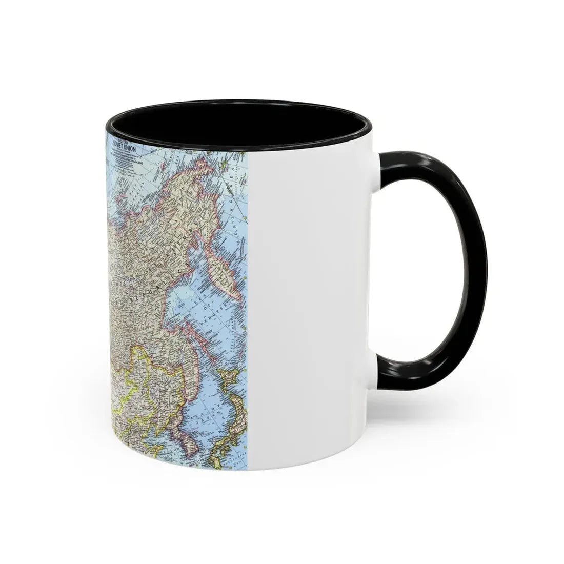Russia - Eastern Soviet Union (1967) (Map) Accent Coffee Mug - Go Mug Yourself