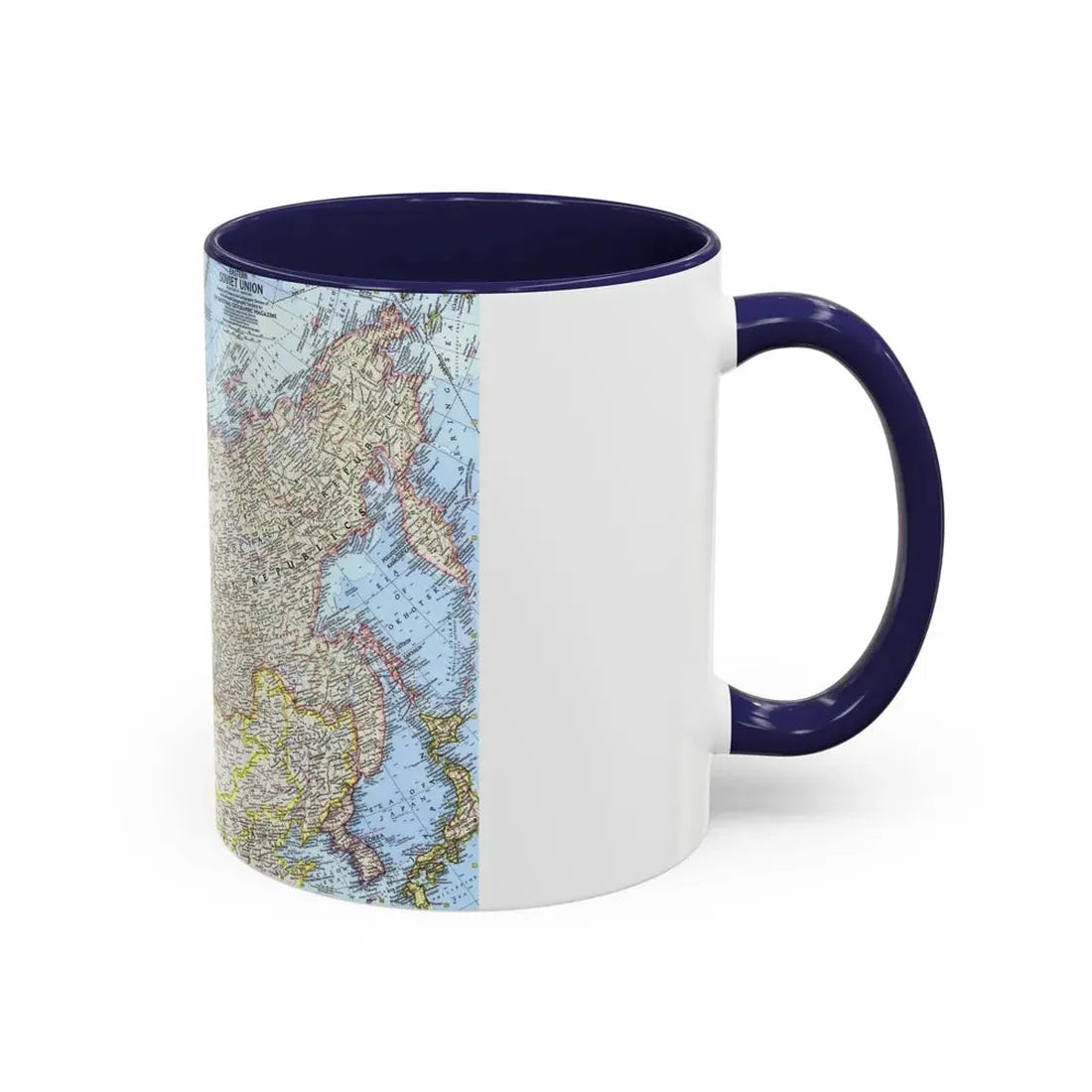 Russia - Eastern Soviet Union (1967) (Map) Accent Coffee Mug - Go Mug Yourself