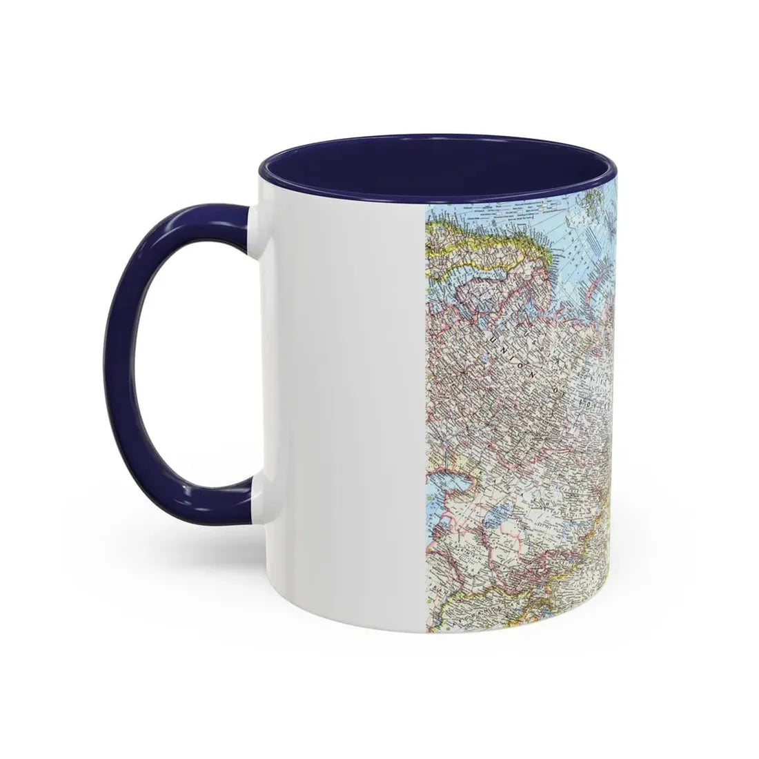 Russia - Eastern Soviet Union (1967) (Map) Accent Coffee Mug - Go Mug Yourself