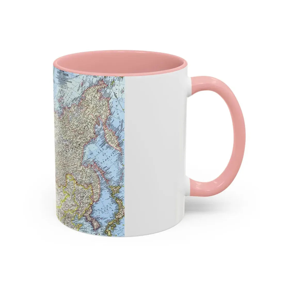 Russia - Eastern Soviet Union (1967) (Map) Accent Coffee Mug - Go Mug Yourself