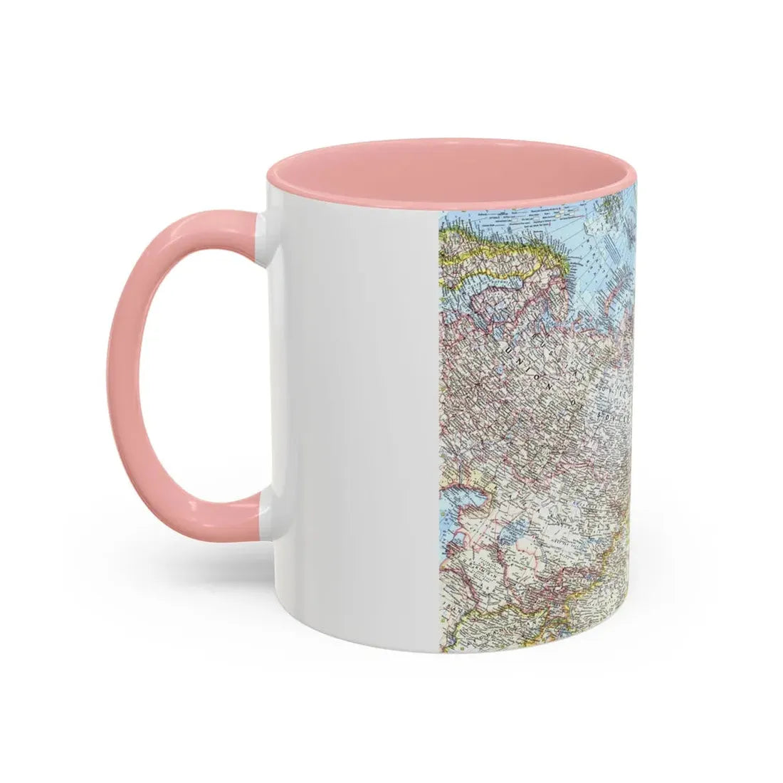 Russia - Eastern Soviet Union (1967) (Map) Accent Coffee Mug - Go Mug Yourself