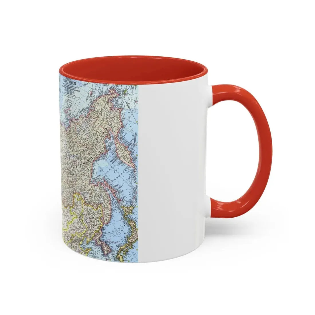Russia - Eastern Soviet Union (1967) (Map) Accent Coffee Mug - Go Mug Yourself