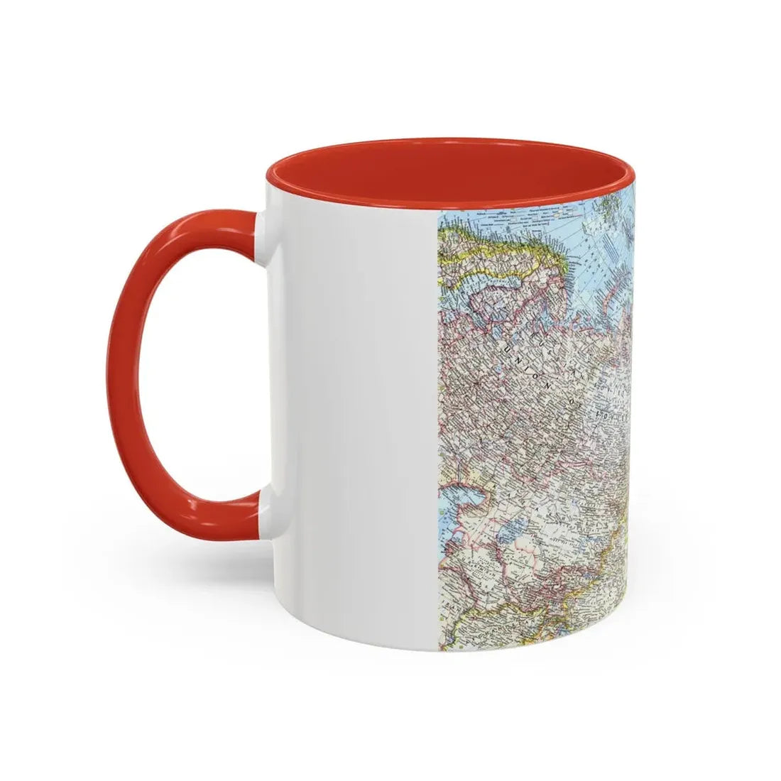 Russia - Eastern Soviet Union (1967) (Map) Accent Coffee Mug - Go Mug Yourself