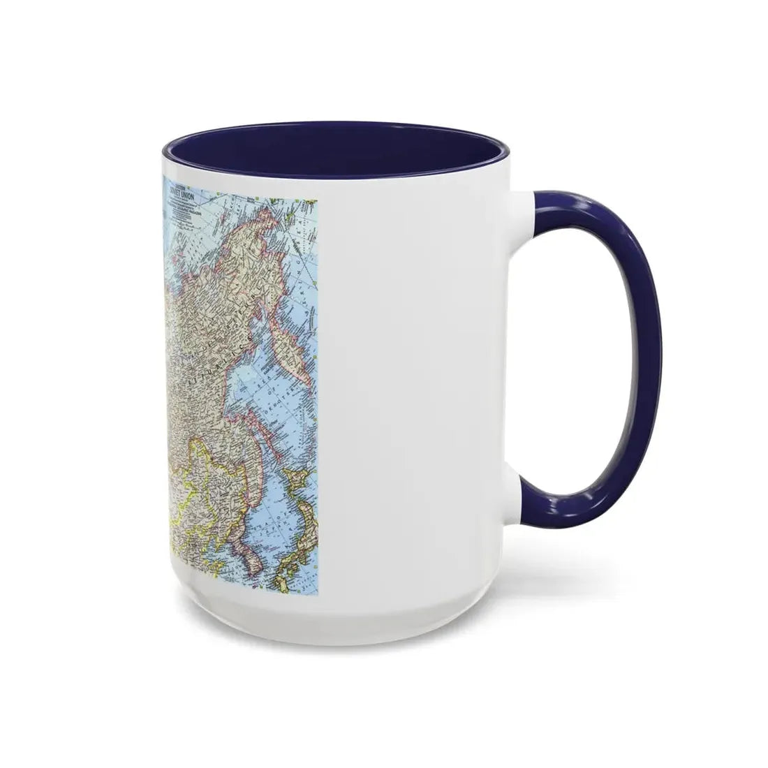 Russia - Eastern Soviet Union (1967) (Map) Accent Coffee Mug - Go Mug Yourself