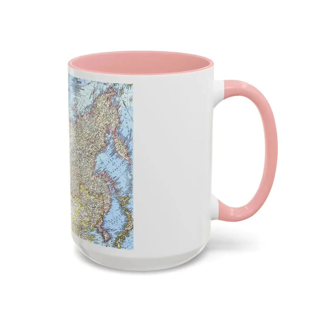 Russia - Eastern Soviet Union (1967) (Map) Accent Coffee Mug - Go Mug Yourself