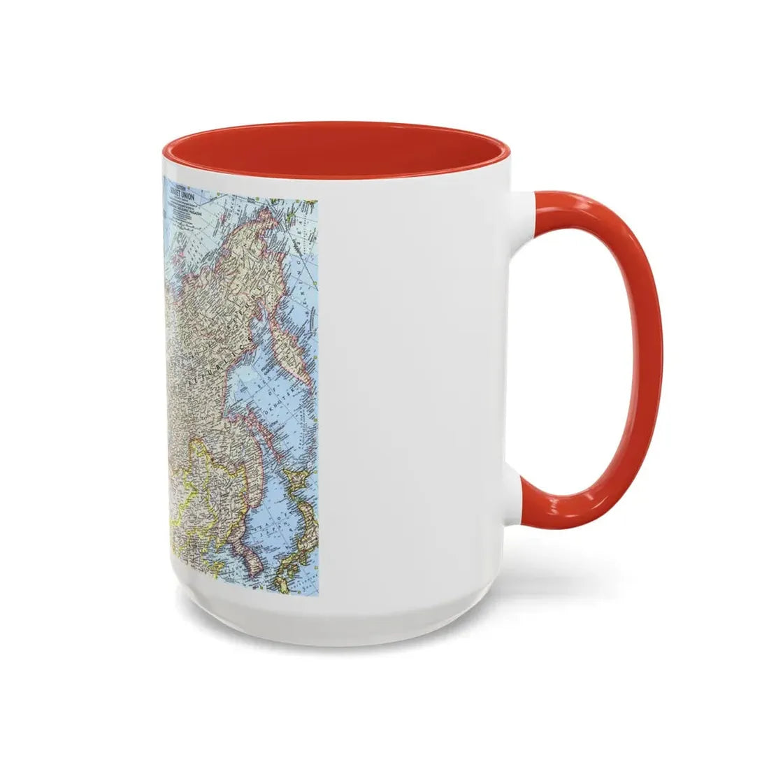 Russia - Eastern Soviet Union (1967) (Map) Accent Coffee Mug - Go Mug Yourself