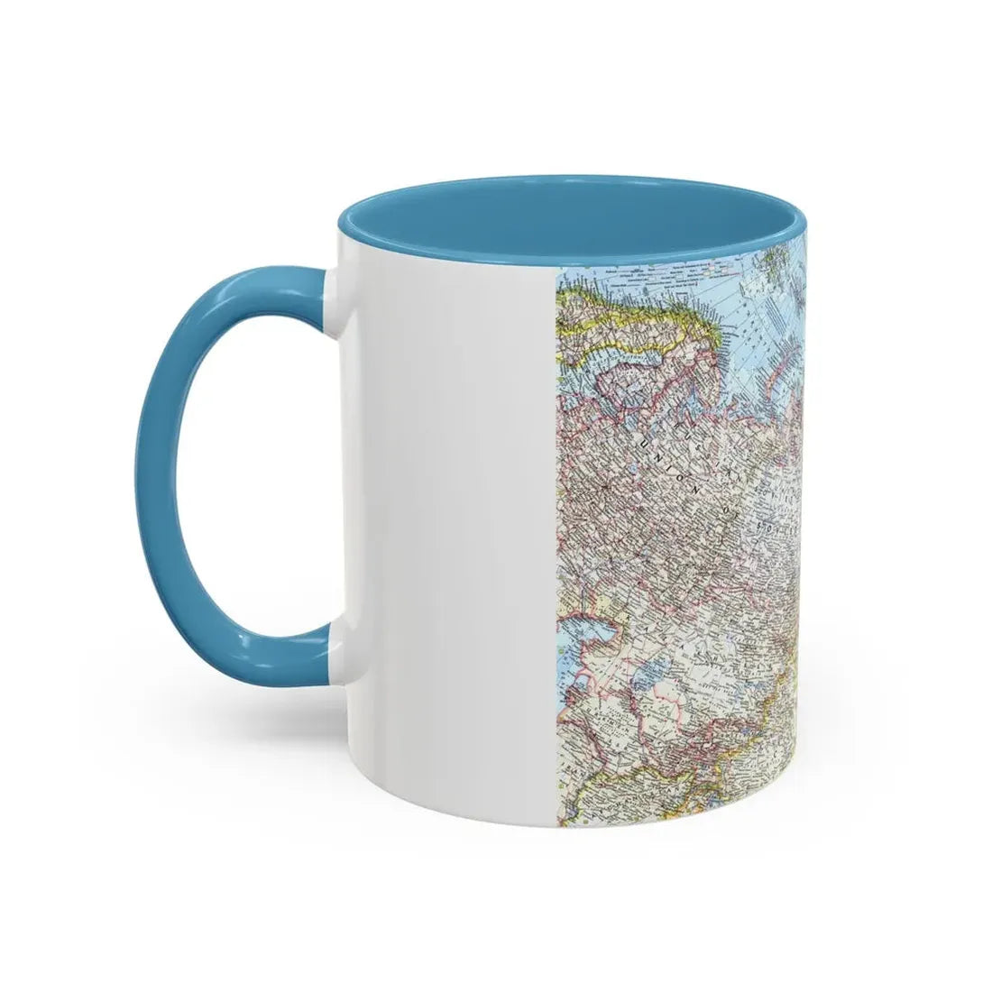 Russia - Eastern Soviet Union (1967) (Map) Accent Coffee Mug - Go Mug Yourself