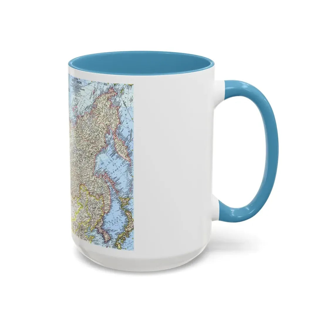Russia - Eastern Soviet Union (1967) (Map) Accent Coffee Mug - Go Mug Yourself