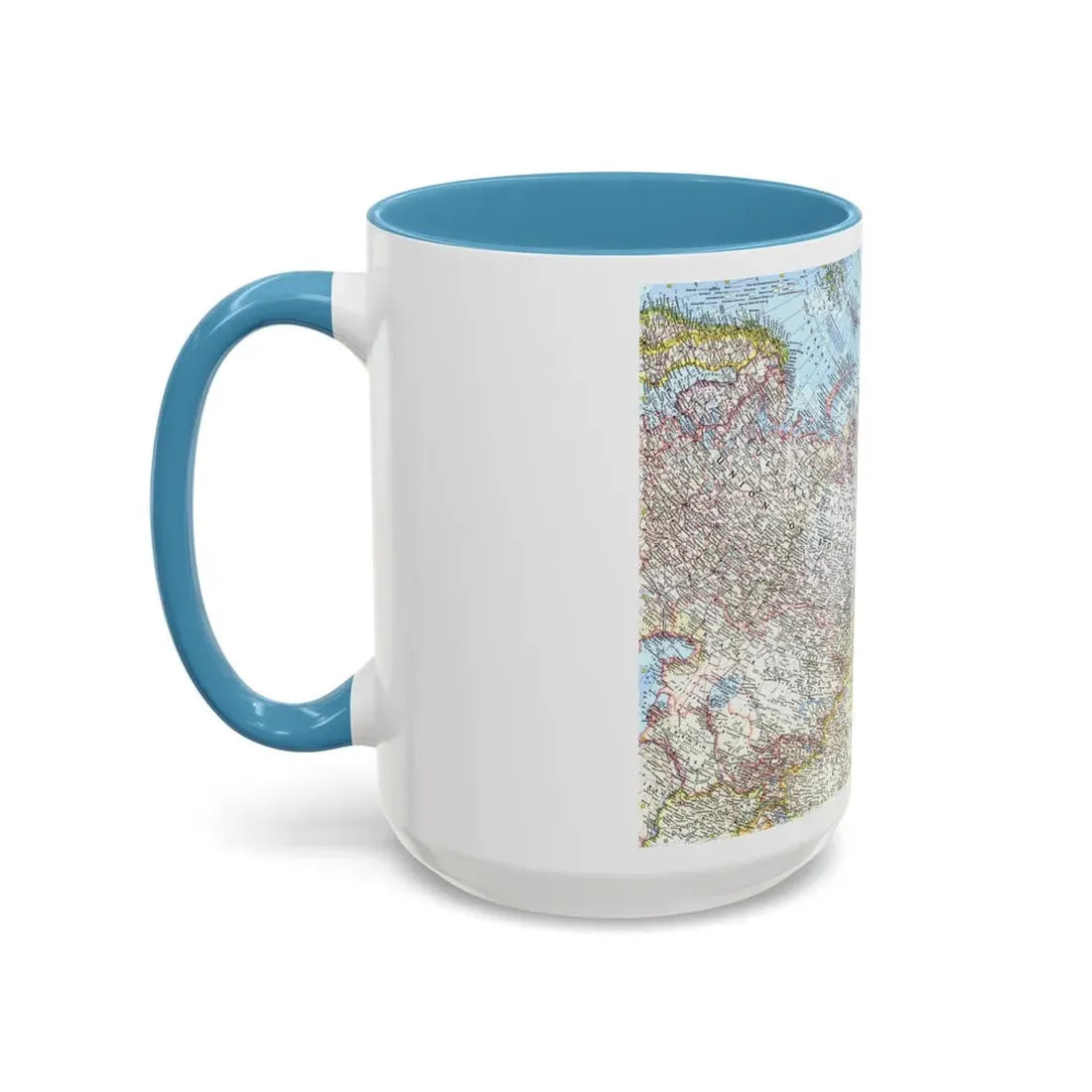 Russia - Eastern Soviet Union (1967) (Map) Accent Coffee Mug - Go Mug Yourself
