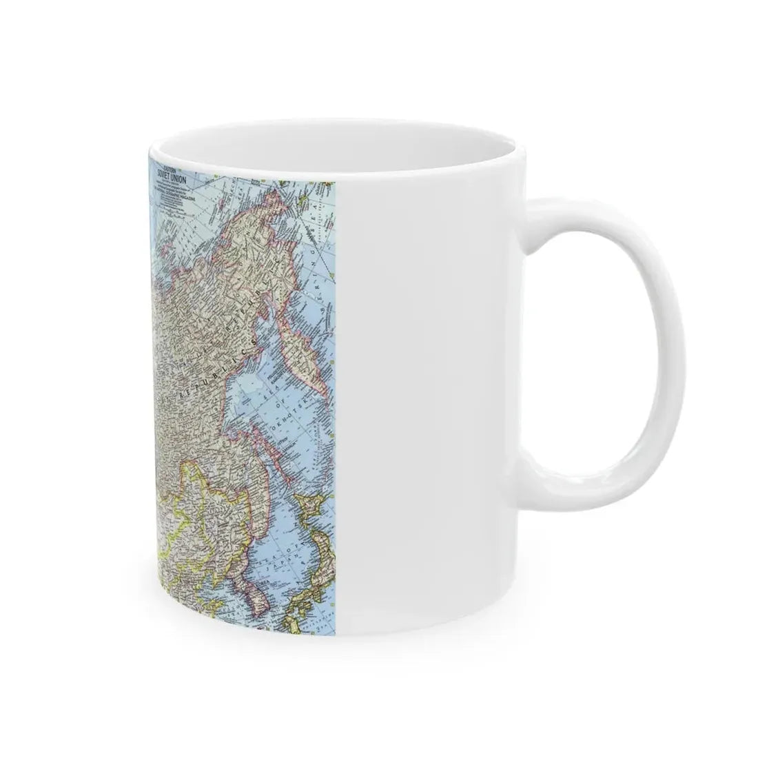 Russia - Eastern Soviet Union (1967) (Map) White Coffee Mug - Go Mug Yourself