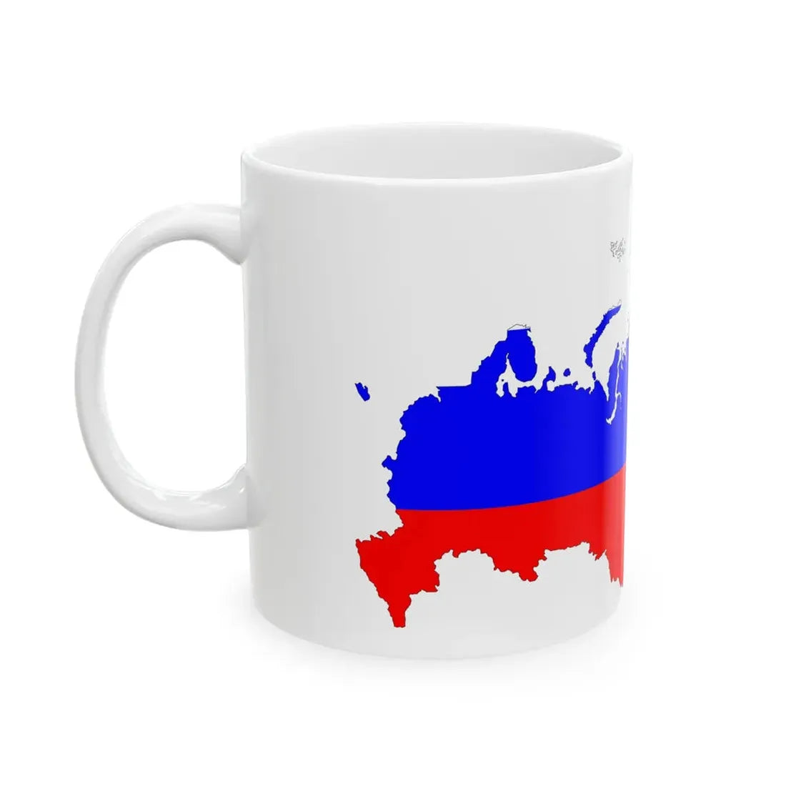 Russia Flag Map (Russia) White Coffee Mug - Go Mug Yourself