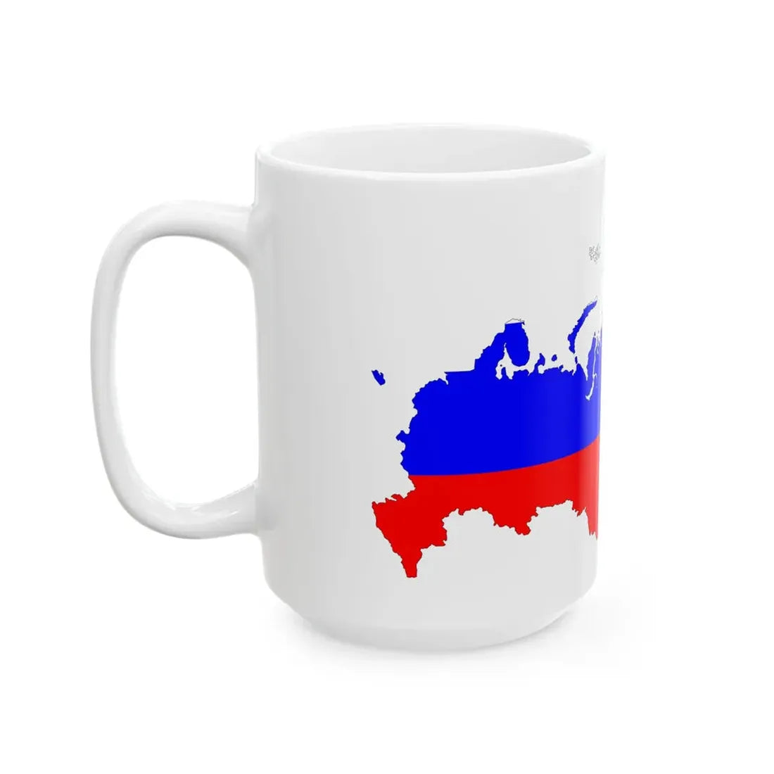 Russia Flag Map (Russia) White Coffee Mug - Go Mug Yourself