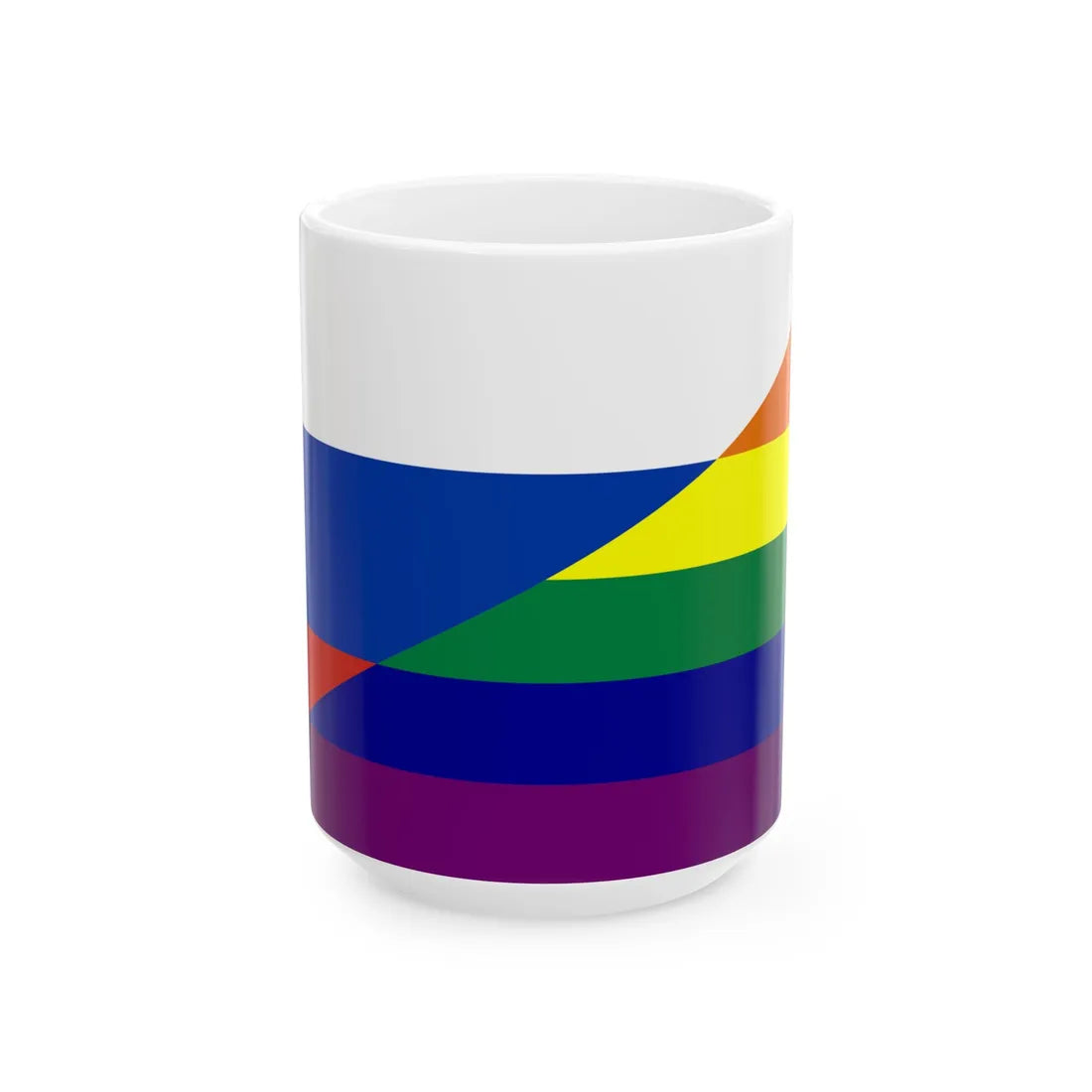 Russia Gay flag (Russia) White Coffee Mug 15oz - Go Mug Yourself