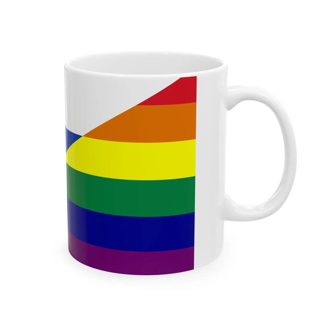 Russia Gay flag (Russia) White Coffee Mug - Go Mug Yourself