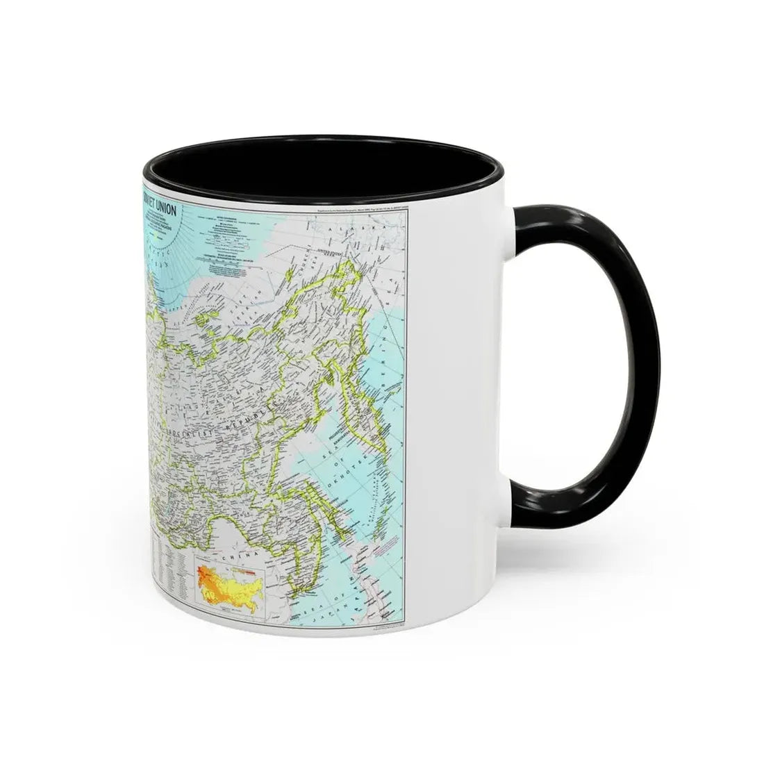 Russia - Soviet Union 1 (1990) (Map) Accent Coffee Mug - Go Mug Yourself