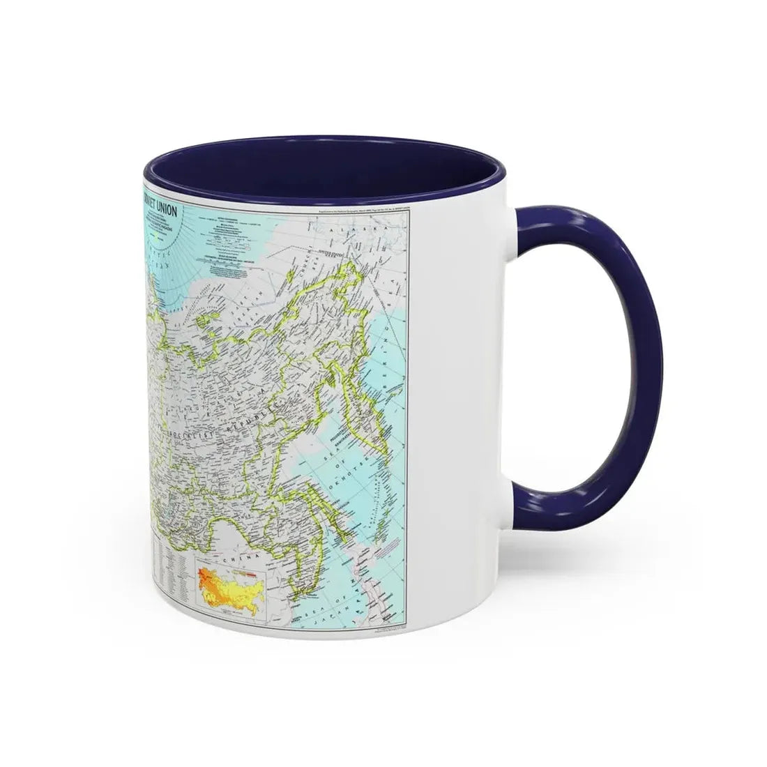 Russia - Soviet Union 1 (1990) (Map) Accent Coffee Mug - Go Mug Yourself
