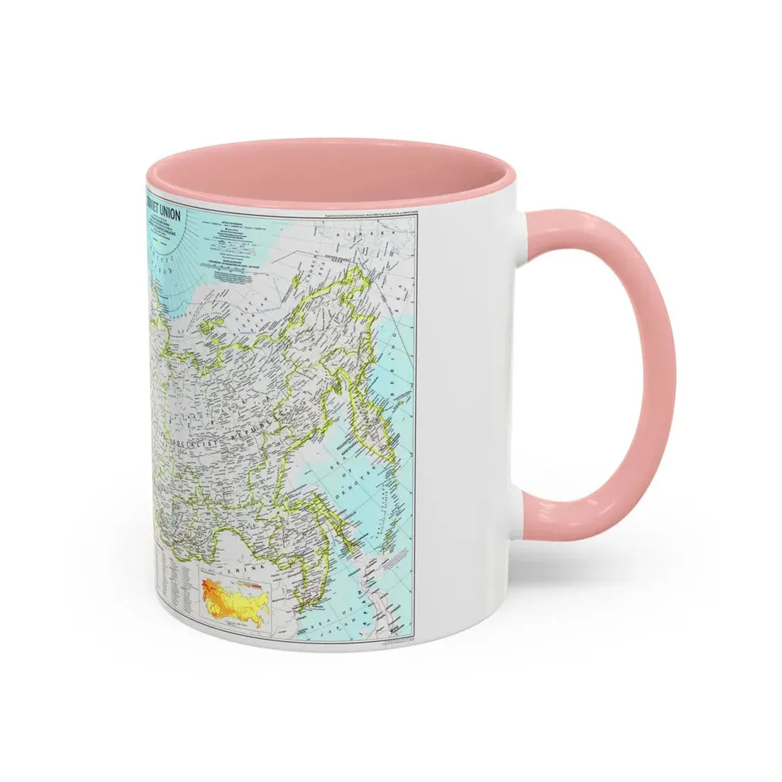 Russia - Soviet Union 1 (1990) (Map) Accent Coffee Mug - Go Mug Yourself