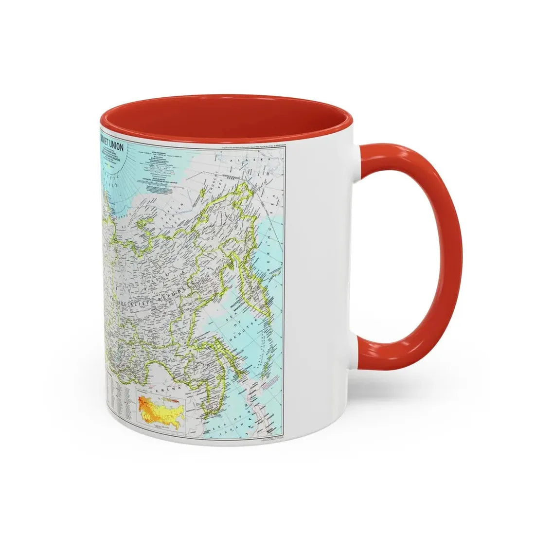 Russia - Soviet Union 1 (1990) (Map) Accent Coffee Mug - Go Mug Yourself