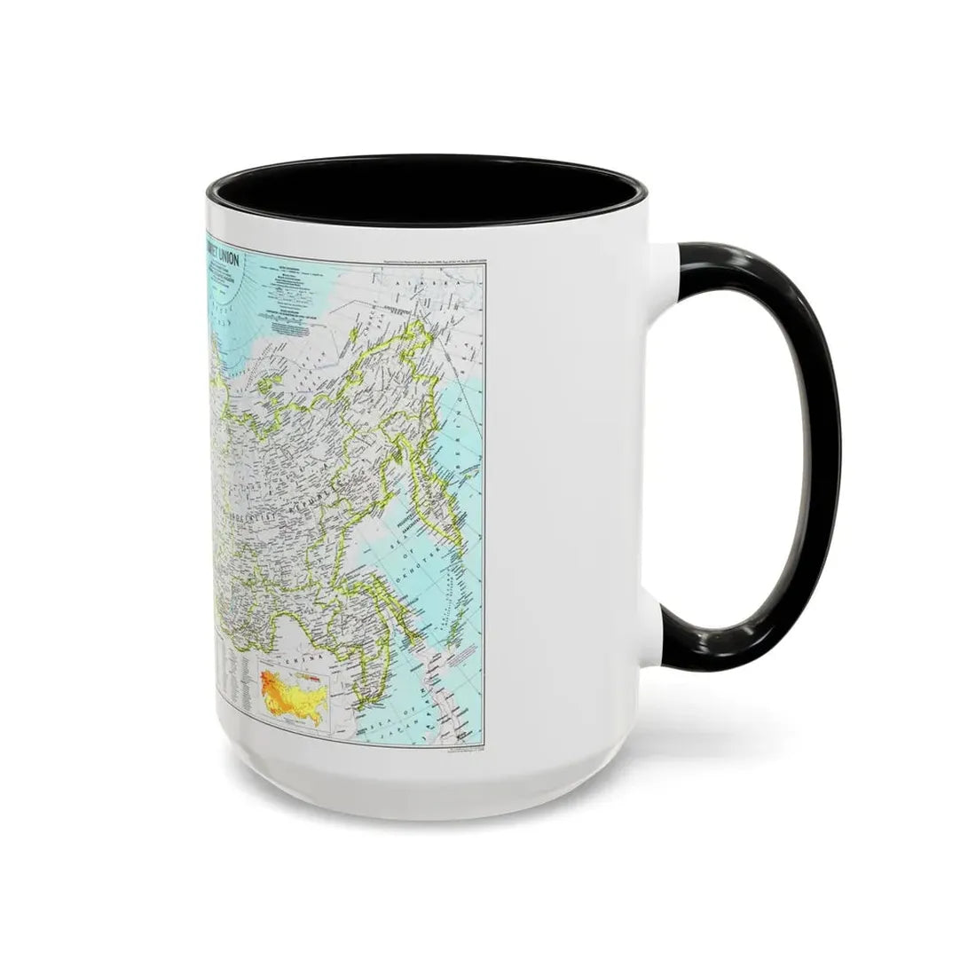 Russia - Soviet Union 1 (1990) (Map) Accent Coffee Mug - Go Mug Yourself