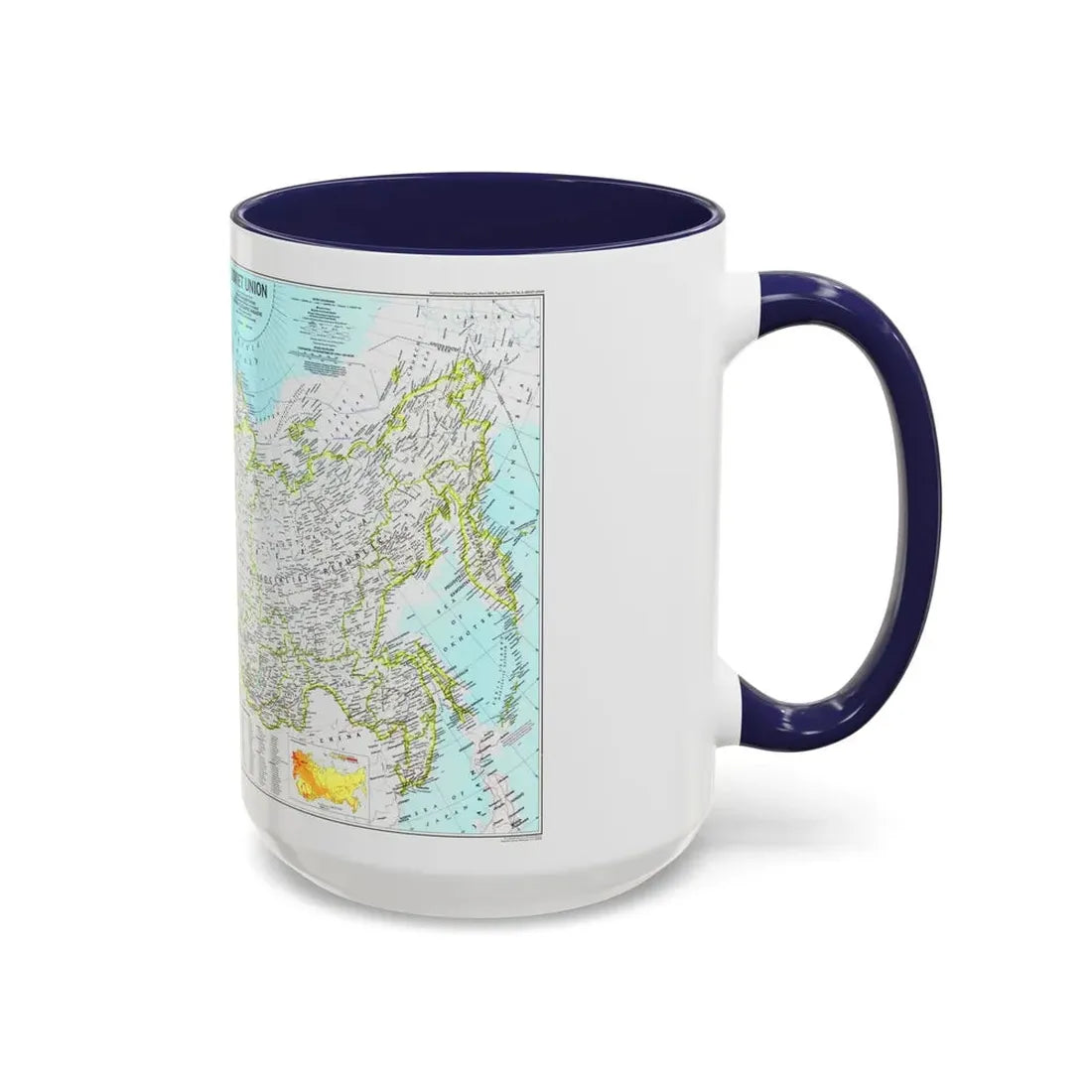 Russia - Soviet Union 1 (1990) (Map) Accent Coffee Mug - Go Mug Yourself