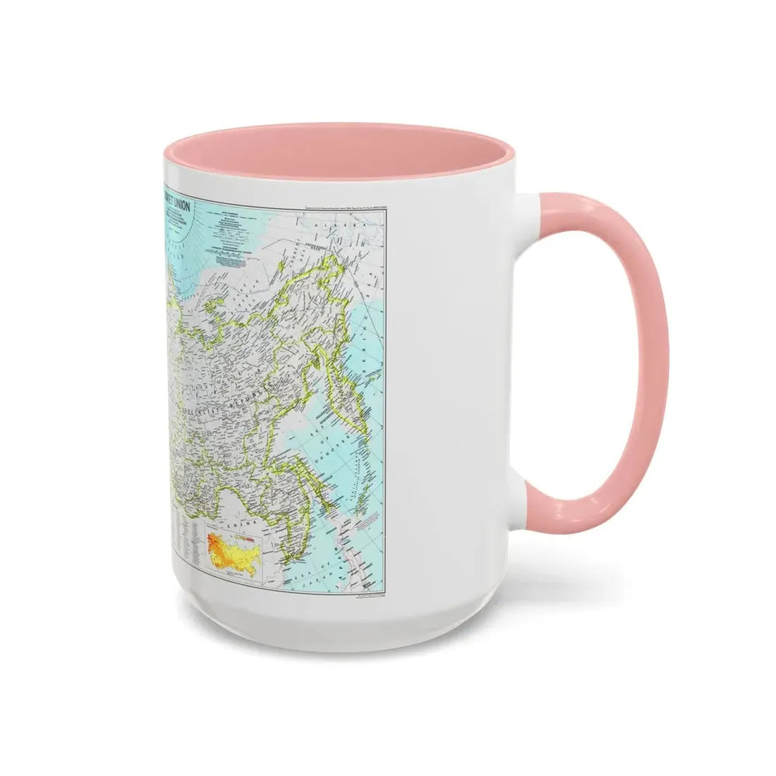 Russia - Soviet Union 1 (1990) (Map) Accent Coffee Mug - Go Mug Yourself