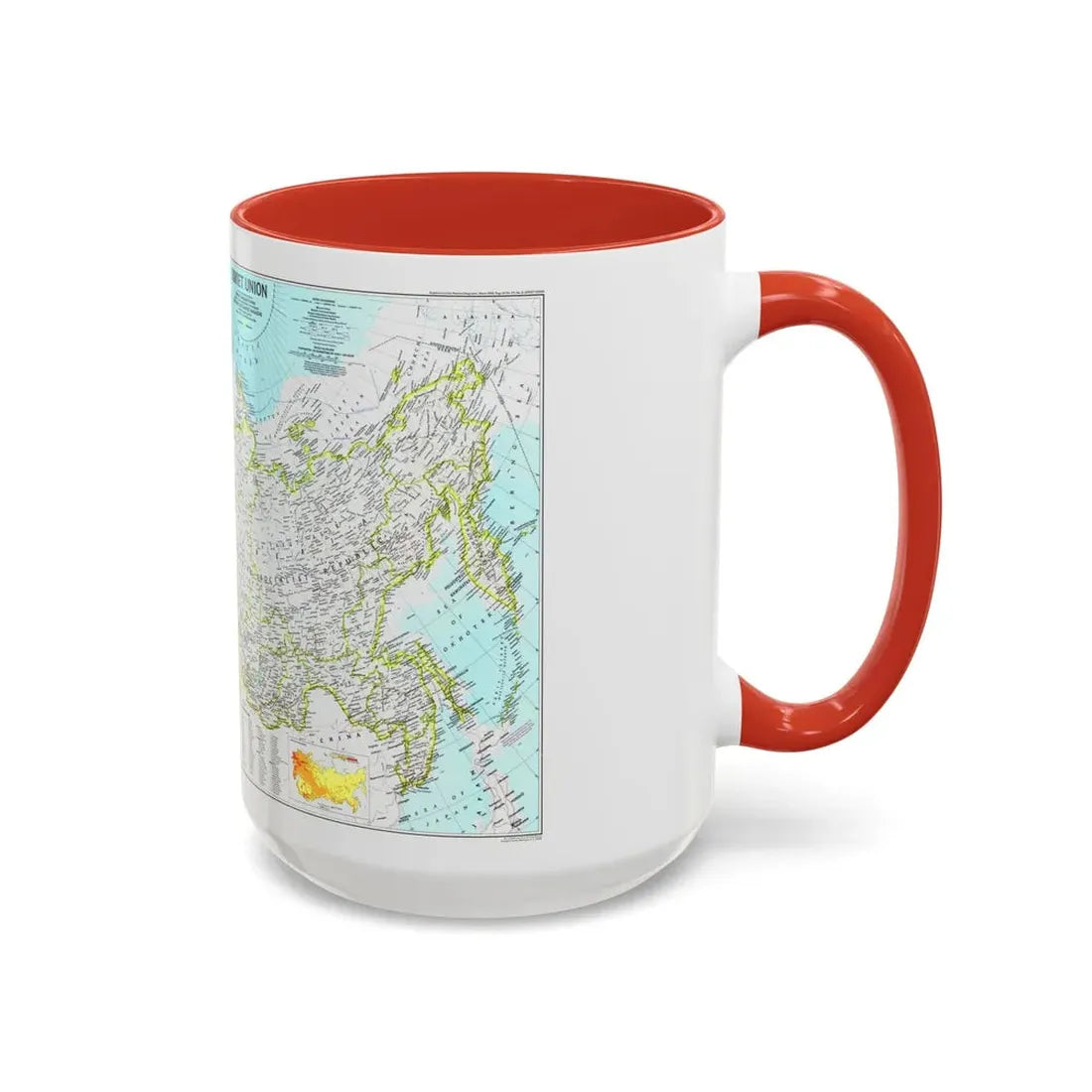 Russia - Soviet Union 1 (1990) (Map) Accent Coffee Mug - Go Mug Yourself
