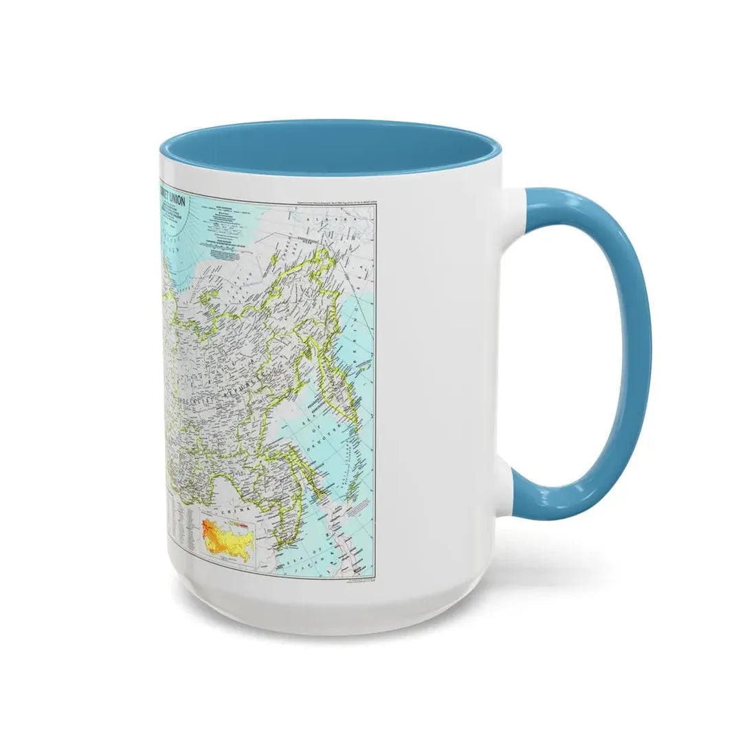 Russia - Soviet Union 1 (1990) (Map) Accent Coffee Mug - Go Mug Yourself