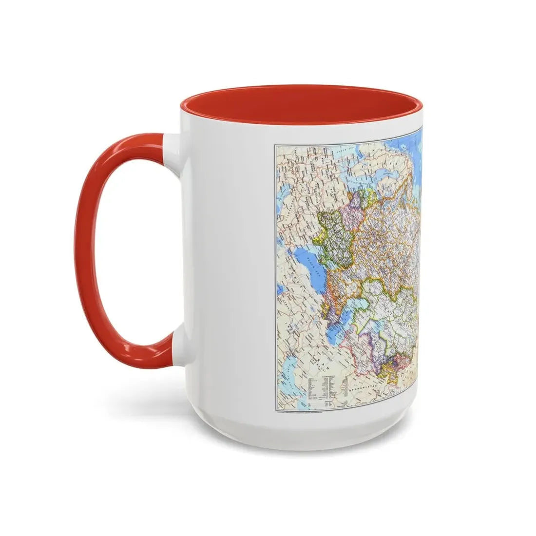 Russia - Soviet Union (1976) (Map) Accent Coffee Mug - Go Mug Yourself