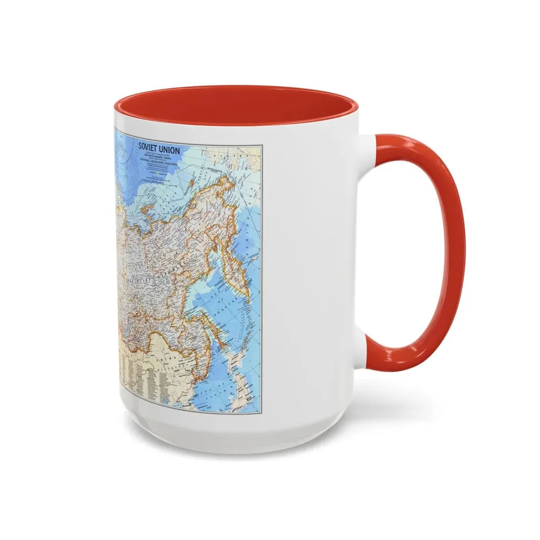 Russia - Soviet Union (1976) (Map) Accent Coffee Mug - Go Mug Yourself
