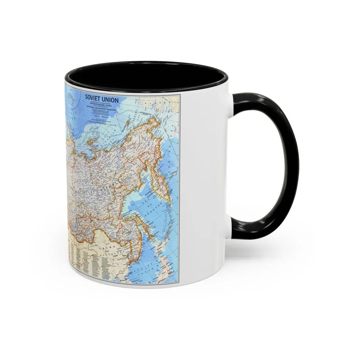 Russia - Soviet Union (1976) (Map) Accent Coffee Mug - Go Mug Yourself