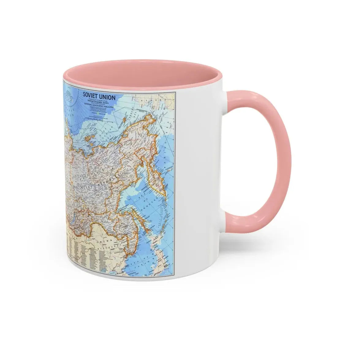 Russia - Soviet Union (1976) (Map) Accent Coffee Mug - Go Mug Yourself