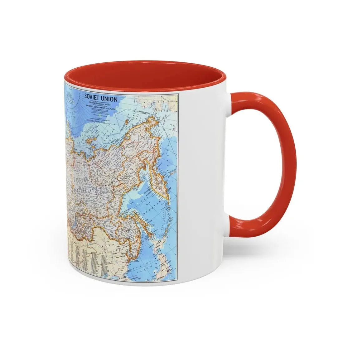 Russia - Soviet Union (1976) (Map) Accent Coffee Mug - Go Mug Yourself