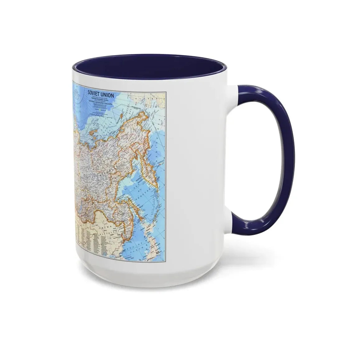 Russia - Soviet Union (1976) (Map) Accent Coffee Mug - Go Mug Yourself