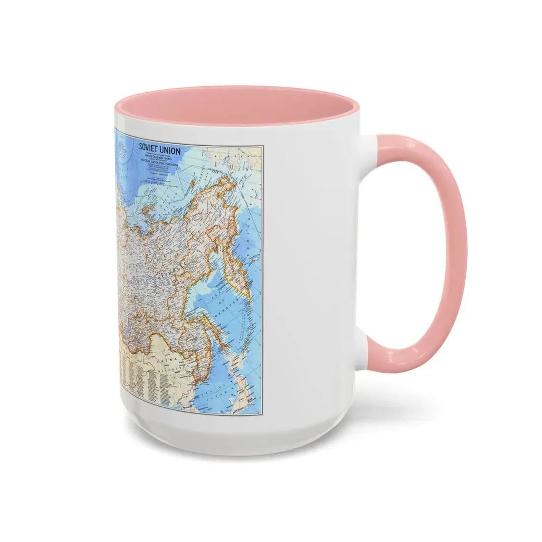Russia - Soviet Union (1976) (Map) Accent Coffee Mug - Go Mug Yourself
